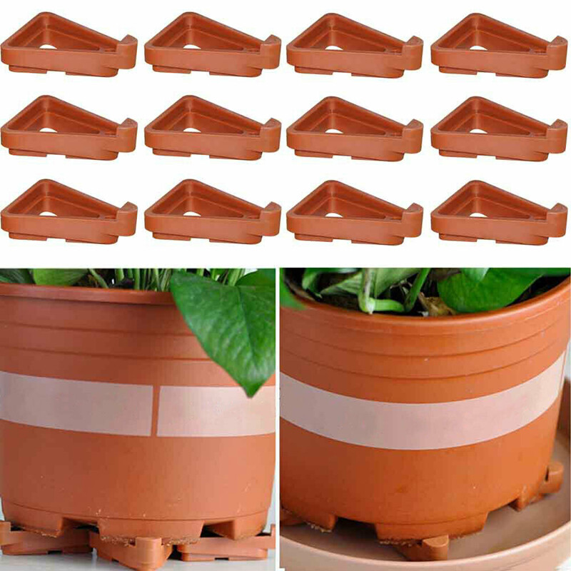 12PCS Invisible Risers Garden Flower   Pot Stand Feet Lifters Indoor Outdoor