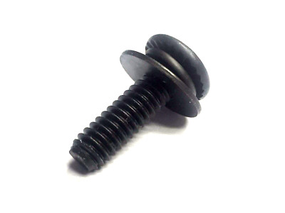 Black Phillips Pan Head Screw 1/4-20 x 7/8, w/ attached washers Qty 25