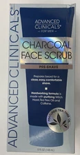 Advance Clinicals for Men Charcoal Face Scrub 5 fl oz / 148 ml