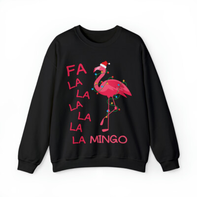 Christmas Flamingo Sweater Animal Sweater Women Holiday Sweatshirt for  Women