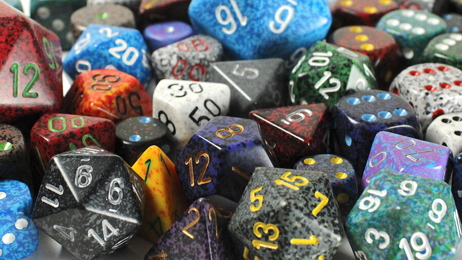 Chessex 36 x D6 Set Translucent 12mm - Smoke/White