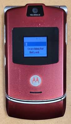 All Tell Razor Phone Motorola RAZR V3a - Red and Silver ( Alltel ) Very Rare CDMA Flip Phone ...