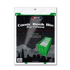 BCW Green Short or Long Comic Book Bin 3 Part...
