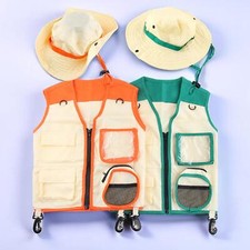 Kids Explorer Kits Vest and Hat Role Play Outdoor Adventures Role Play Pretend