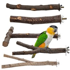 EBaokuup 5PCS Natural Wood Bird Perches for Parrot - Wooden Bird Parrot Stand...