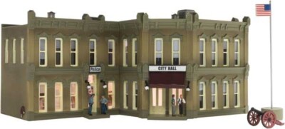 Woodland Scenics BR4930 Municipal Building 785-4930 w/LED Interior Lighting