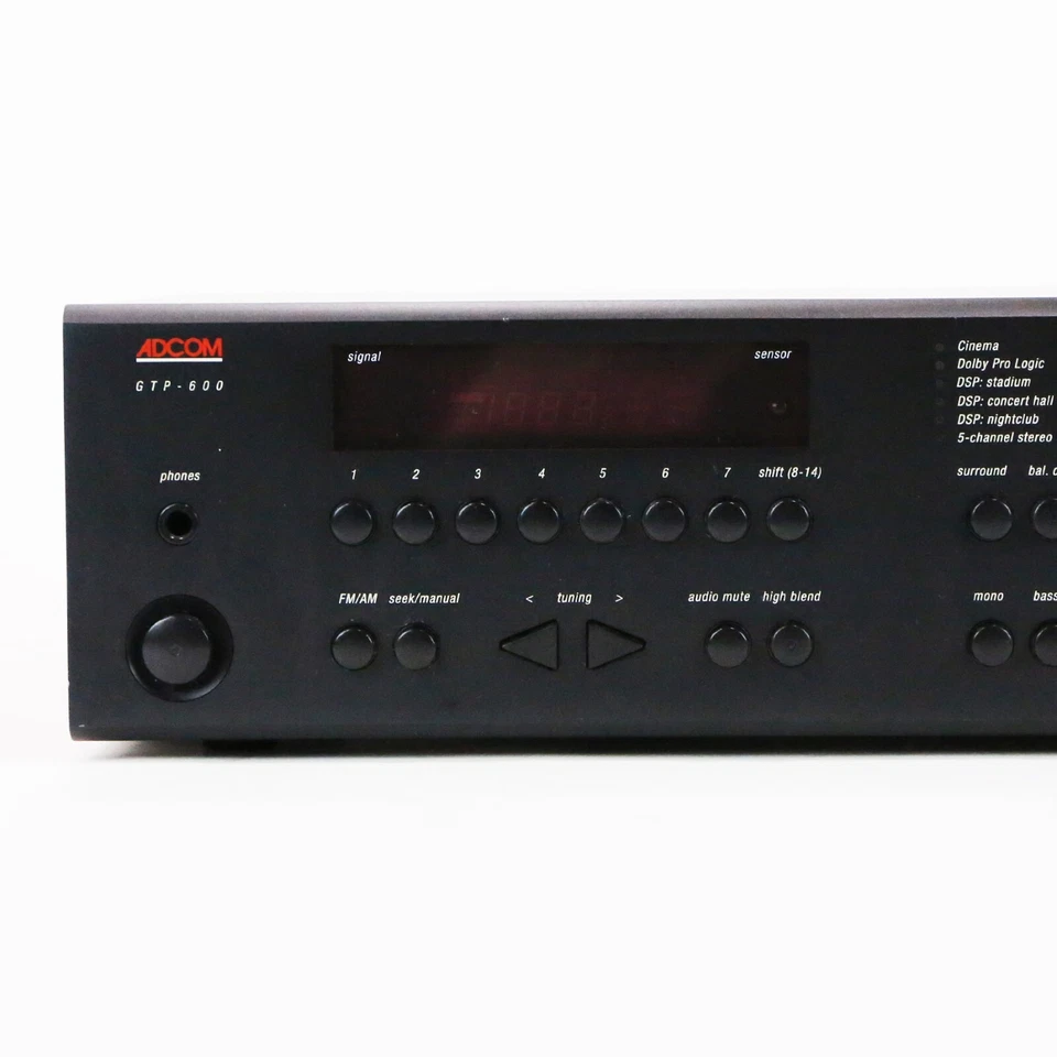 Adcom GTP-600 Surround Sound Tuner Preamplifier GTP600 Home Movie Theatre Dolby - Image 4 of 4
