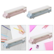 Kids Pencil Box Cute Double Layer Car Pencil Case Pen Case