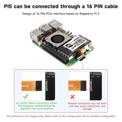 Raspberry Pi 5B/5 PCIe to M.2 Adapter Board Radiator Fan Nvme Hard Disk Protocol
