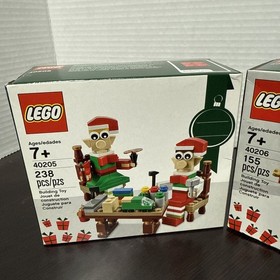 Lego Seasonal Little Elf Helpers 40205 & Lego Santa 40206 Christmas Workshop NEW