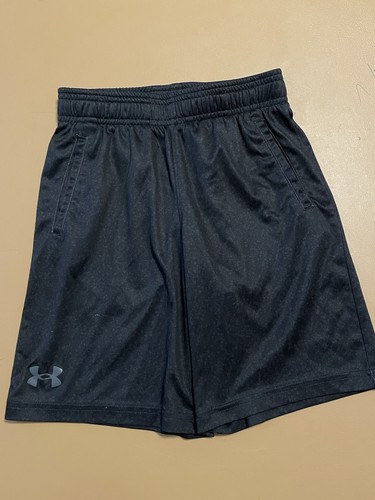 UA Under Armour Youth Boys Athletic Shorts Small Black Good Condition See Pics - Picture 2 of 6