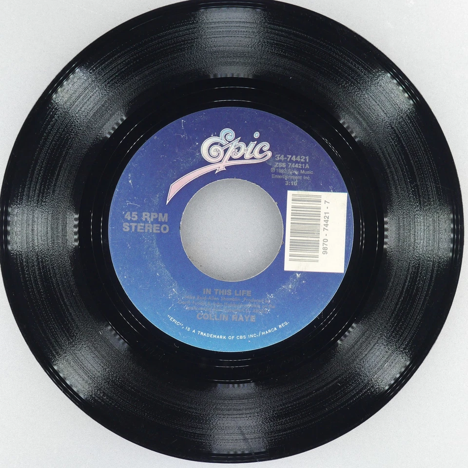 COLLIN RAYE In This Life EPIC 34-74421 VG 45rpm 7" 1992 Country - Image 2 of 4