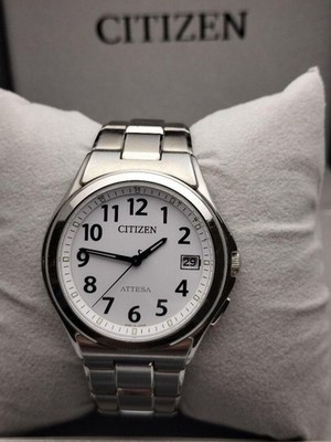 Citizen Attesa H110 Solar Radio Titanium Watch Arabic Numerals