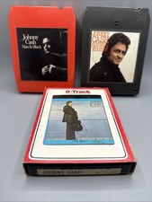 Johnny Cash Lot Of 3, 8 Tracks  Biggest Hits Man In Black One PIECE AT A TIME