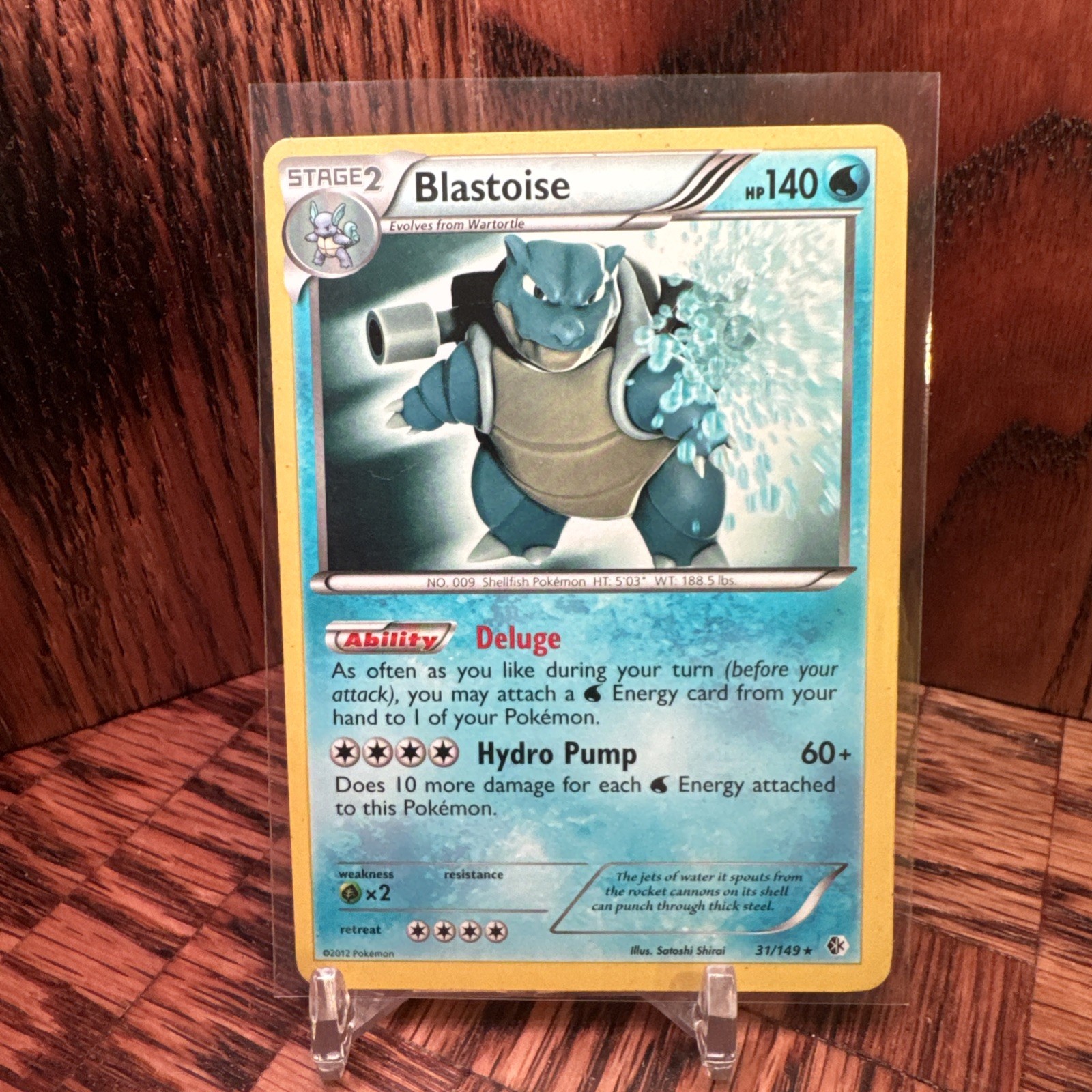 Pokémon TCG - BLASTOISE - 31/149 - RARE - BW: BOUNDARIES CROSSED (2012) - LP