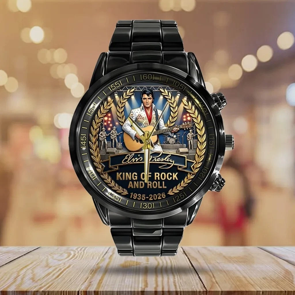 Elvis Presley Black Stainless Steel Watch