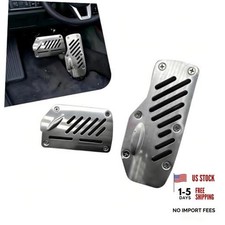 Non-Slip Car Pedal Covers, Premium Aluminum Alloy Automatic 2 PCS Black