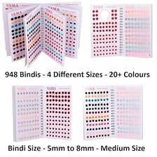 Velvet Round Multicolour Kumkum Sticker Bindiya Bindi Tattoo 948 - Bindi Book