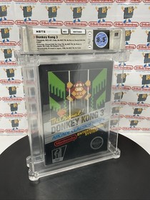 Donkey Kong 3 Arcade Classics Nintendo NES CIB Hangtab VGA WATA CGC Black Box DK