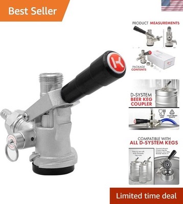 NSF Approved Keg Coupler D System with 55-psi Relief Valve for Reliable Tapping