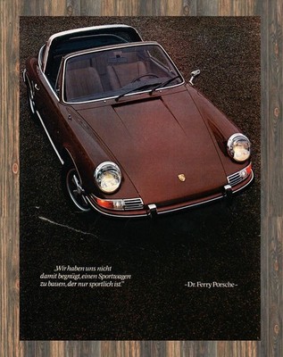 Porsche 911 Targa - Reklame Werbeanzeige Original-Werbung 1972