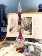 Large Purple Egyptian 25cm-Vintage glass Perfume/Scent Bottle