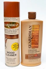 Guardsman Wood Cleaner & Furniture Polish Cream Set Partially Used Vintage