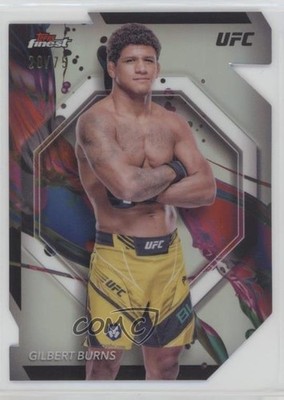 2024 Topps Finest UFC Common Die-Cut Refractor 28/75 Gilbert Burns #68 0t30