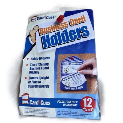 CardCues Business Card Holders Pack of 12 - each holds 40 of your cards