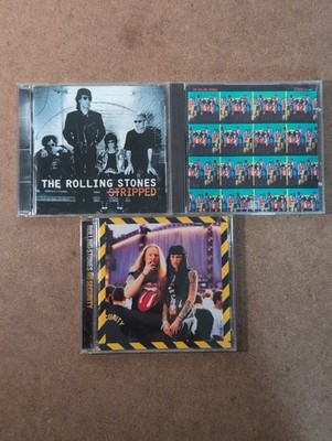 Lot of 3 CDs by the Rolling Stones Rewind No Security Stripped Rock Classic 