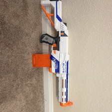 NERF N-Strike Elite Retaliator Dart Gun White/Blue with Orange Magazine