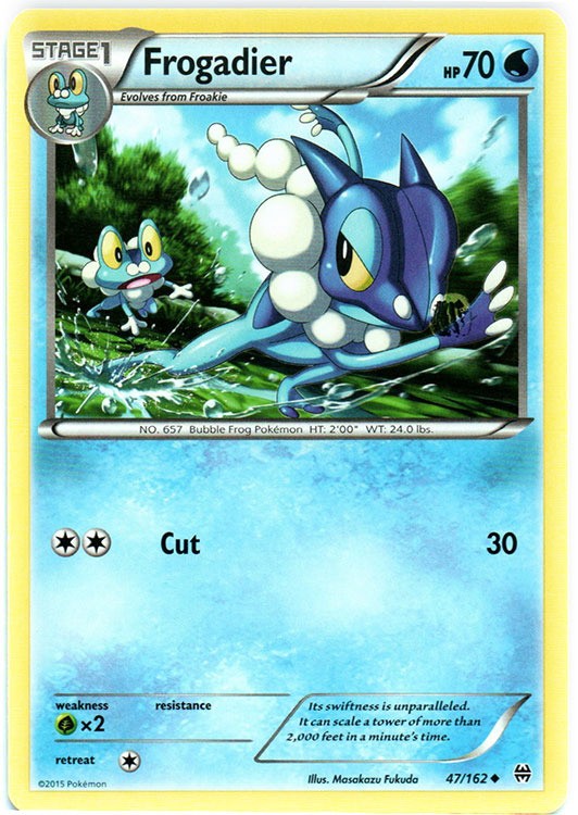 Frogadier - 47/162 - Uncommon (Mp) BREAKThrough - Water Pokémon