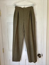 Yves St Laurent YSL Rive Gauche Vintage 1970s 80s Pants Trousers Olive Green 38
