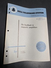 On Feedback In Magnetic Amplifiers Bell Telephone System Labs 3320