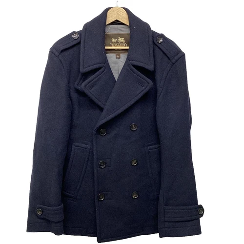 Auth COACH Cappotto Uomo Navy Scuro