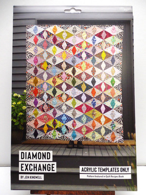 JEN KINGWELL Designs Acrylic TEMPLATES ONLY Diamond Exchange Quilting Set of 4