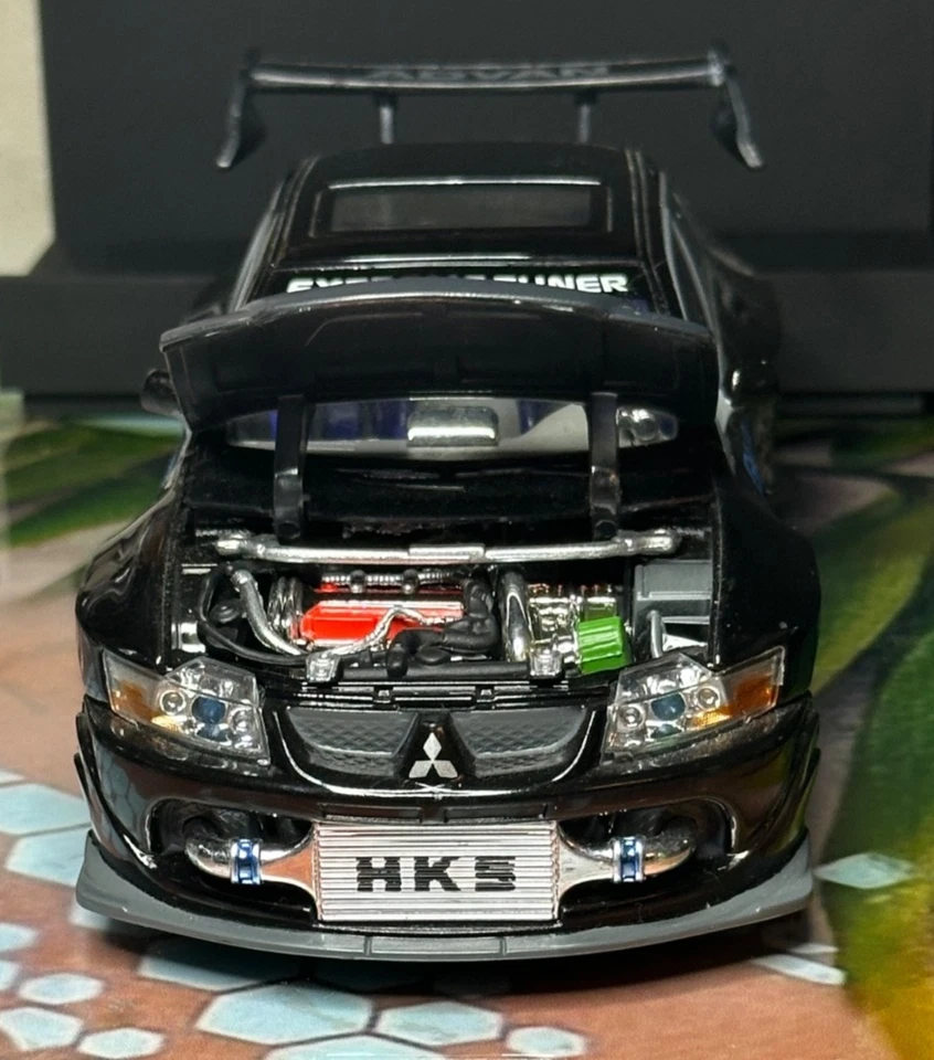 BOLEY 1/24 XTUNER MITSUBISHI LANCER EVO IX Underglow Lights Trust HKS librea Foto 4 de 4