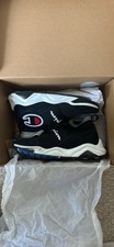 Champion Kids' Rally Pro High Top Black/White/Blue Athletic Sneakers Mesh Fabric