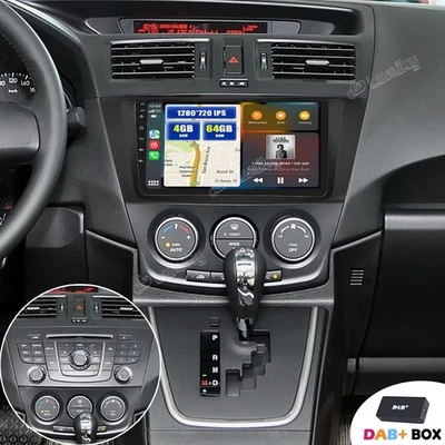 LUMIKY 4+64G Für Mazda 5 2010-2015 Carplay Android 15 Autoradio GPS Navi RDS WIFI +DAB