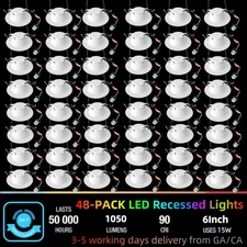 5/6 Inch LED Can Lights Retrofit Recessed Lighting Selectable 2700K-5000K White