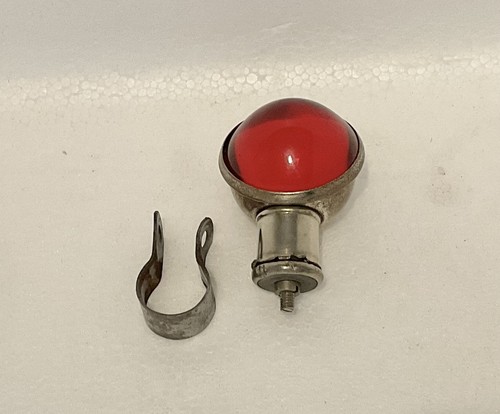 vintage bicycle pre war Antique 1940s Light Military GLASS RED Rear light cycle