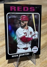 Nick Martini /75 BLACK BORDER CHROME SP 2024 Topps Heritage Cincinnati Reds