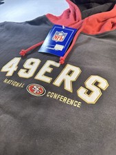 San Francisco 49ers Reebok Mens Black/Red Sweatshirt 2XL NWT 