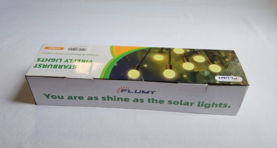 NEW Flumy Solar Garden Fairy Lights NIB Starburst Firefly Globe Swaying 4 Pack