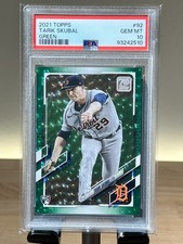 2021 Topps Update Series Tarik Skubal #US284 Green Foil /499 RC PSA 10