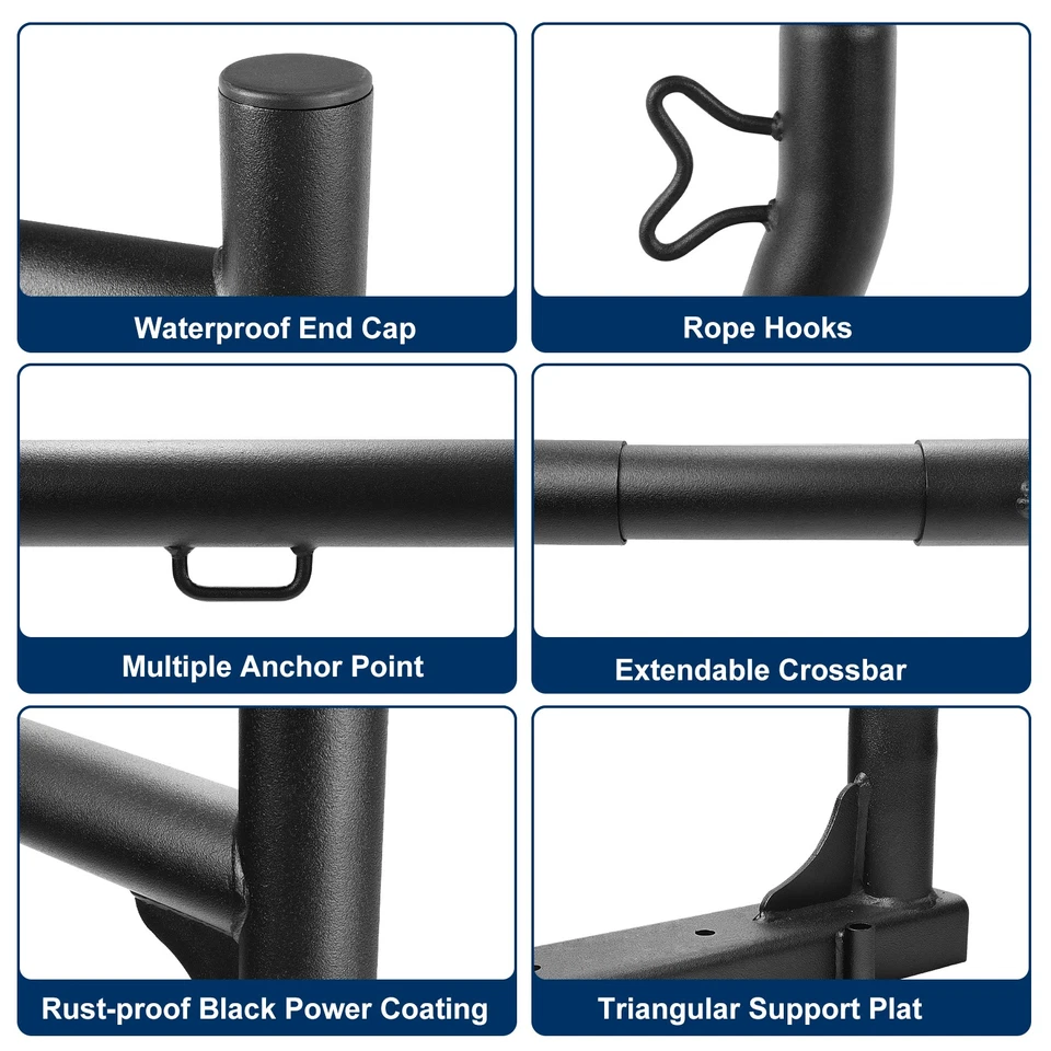 Adjustable Heavy Duty 46-71" Truck Ladder Rack Bed Universal Rack for Most Truck Foto 4 de 4