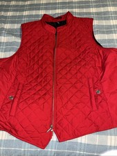 Chaps Size 3x Red Quilted Fall Vest Ralph Lauren