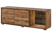 Tv Lowboard Baumrinde Fernsehtisch Landhaus Vintage Holz Massiv Led Beleuchtung