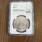 1884-O MS62 Morgan Silver Dollar $1 NGC