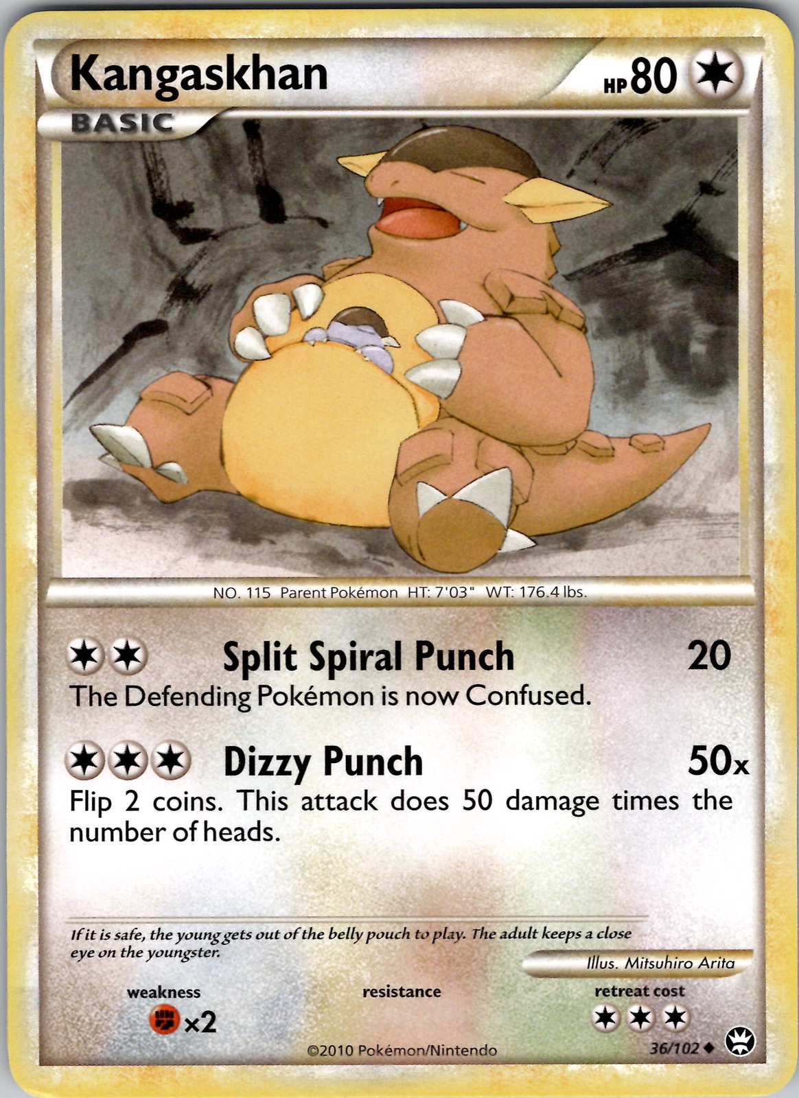 Kangaskhan Uncommon Triumphant 36/102 LP/NM